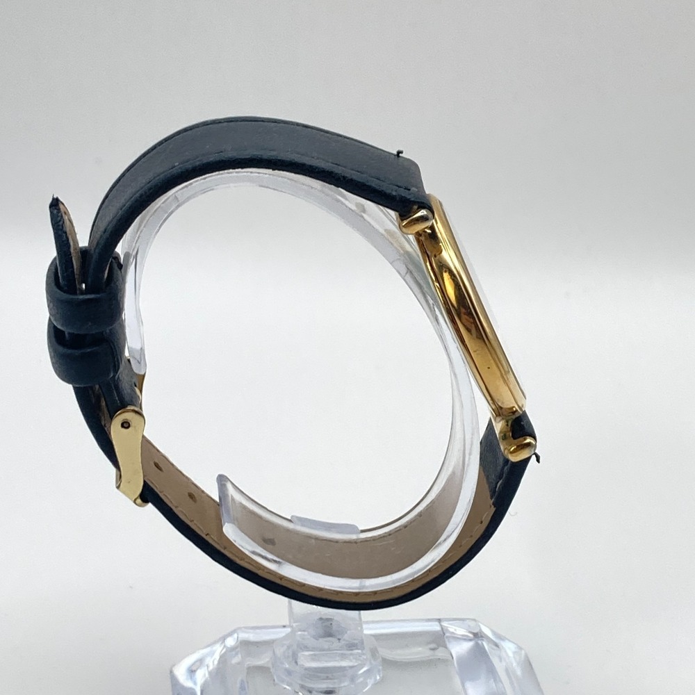 Vintage Lassale Men's Watch 32mm Gold Tone 5E20-8A69 Slim Black Band New Battery - Picture 8 of 16
